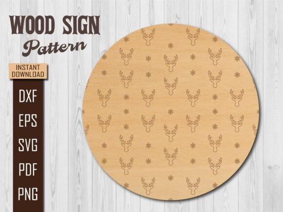 Christmas Deer Head Pattern Wood Sign Review