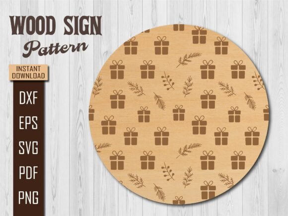 Christmas Gifts Box Pattern Wood Sign Review