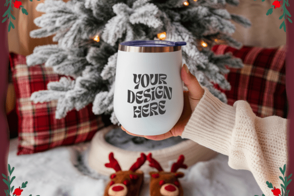 Christmas Wine Tumbler Mockup 4 Review for Embroidery Projects