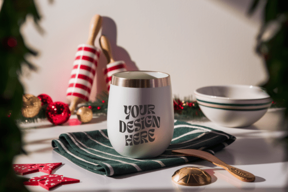 Christmas Wine Tumbler Mockup 7 Review for Embroidery Projects