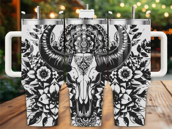Cow Floral Skull Laser Engraving Tumbler Review
