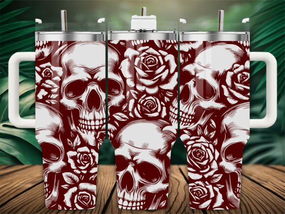 Floral Skull PNG Review for Embroidery Projects