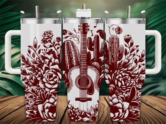 Guitar Tumbler Embroidery Design Review
