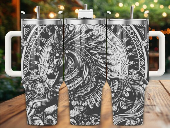 Mandala Horse Tumbler Embroidery Design Review