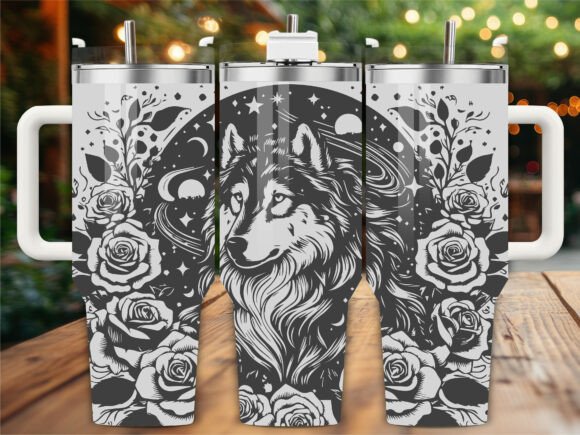 Moon Wolf Roses Engraving Laser Tumbler Review