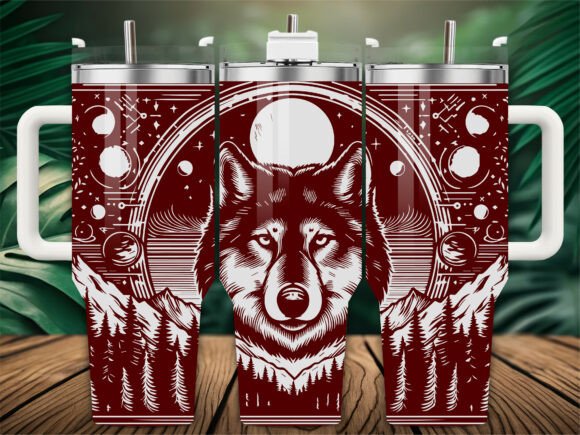 Mountains Wolf Tumbler Embroidery Review