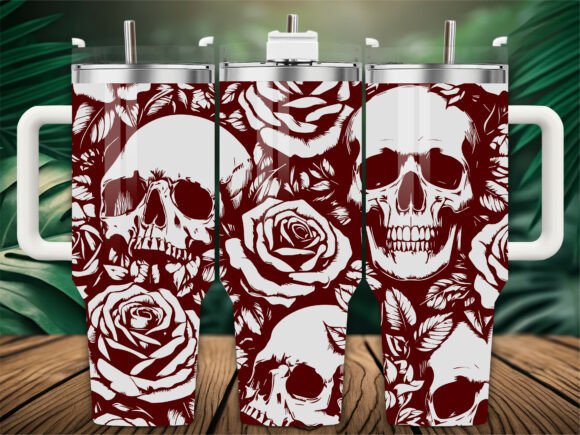 Skull Roses Laser Engraving Tumbler Wrap Review