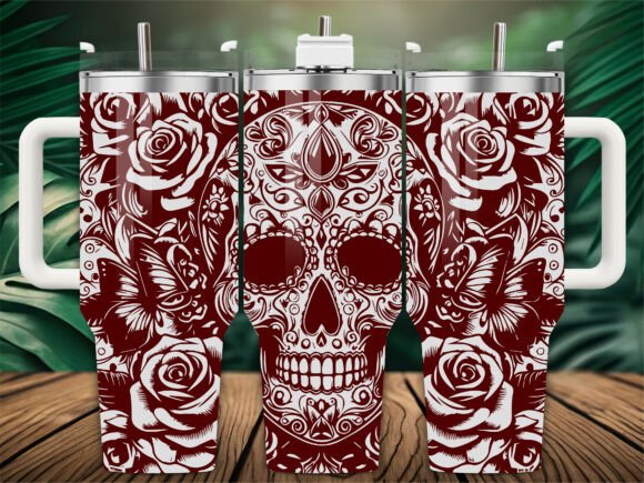 Sugar Skull Rose Laser Engraving Tumbler Review