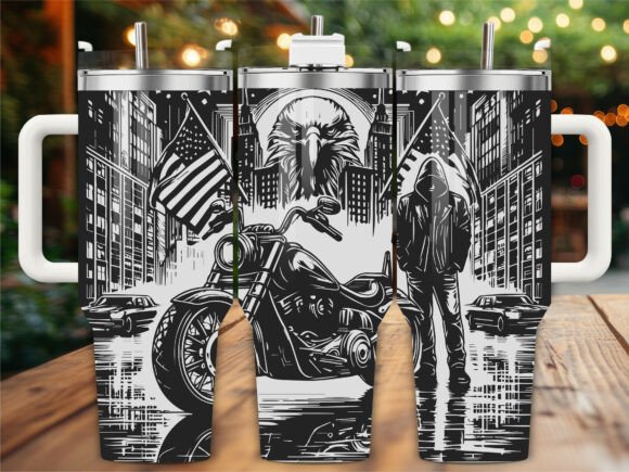 USA Biker Flag Laser Engraving Tumbler Review