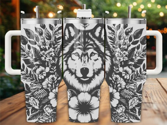 Wildflower Wolf Tumbler Wrap Design Review